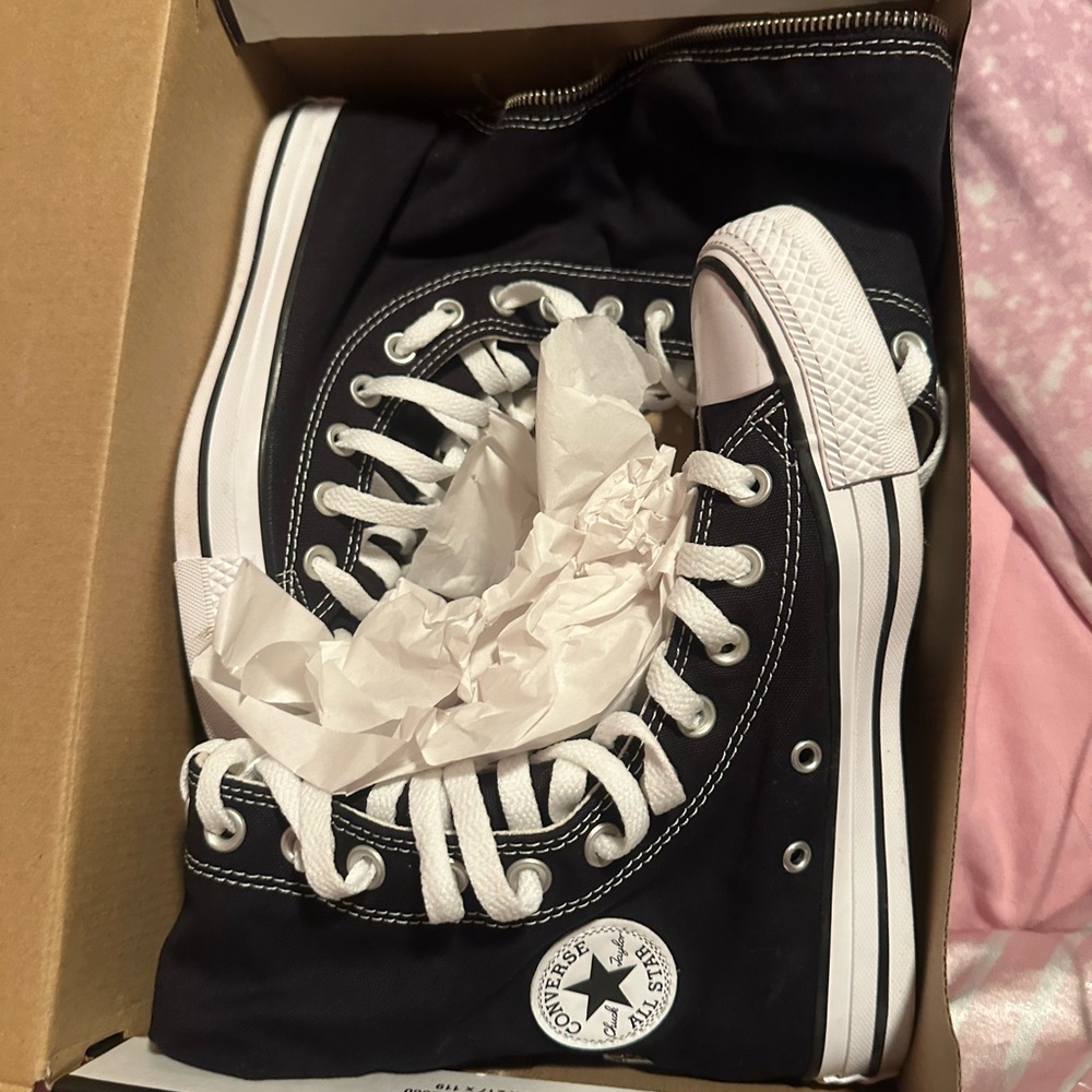 Converse Kids Black and White High-Top Sneakers